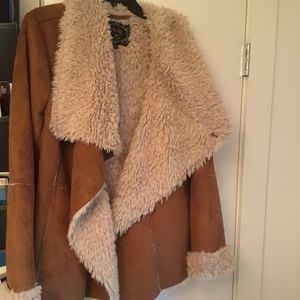 Beautiful Faux Fur and FAUX Suede Jacket